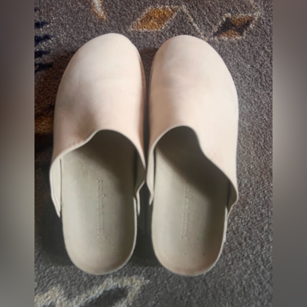 Like new-Jenni Kayne Cream Mules, Oiled Leather Moc Clog